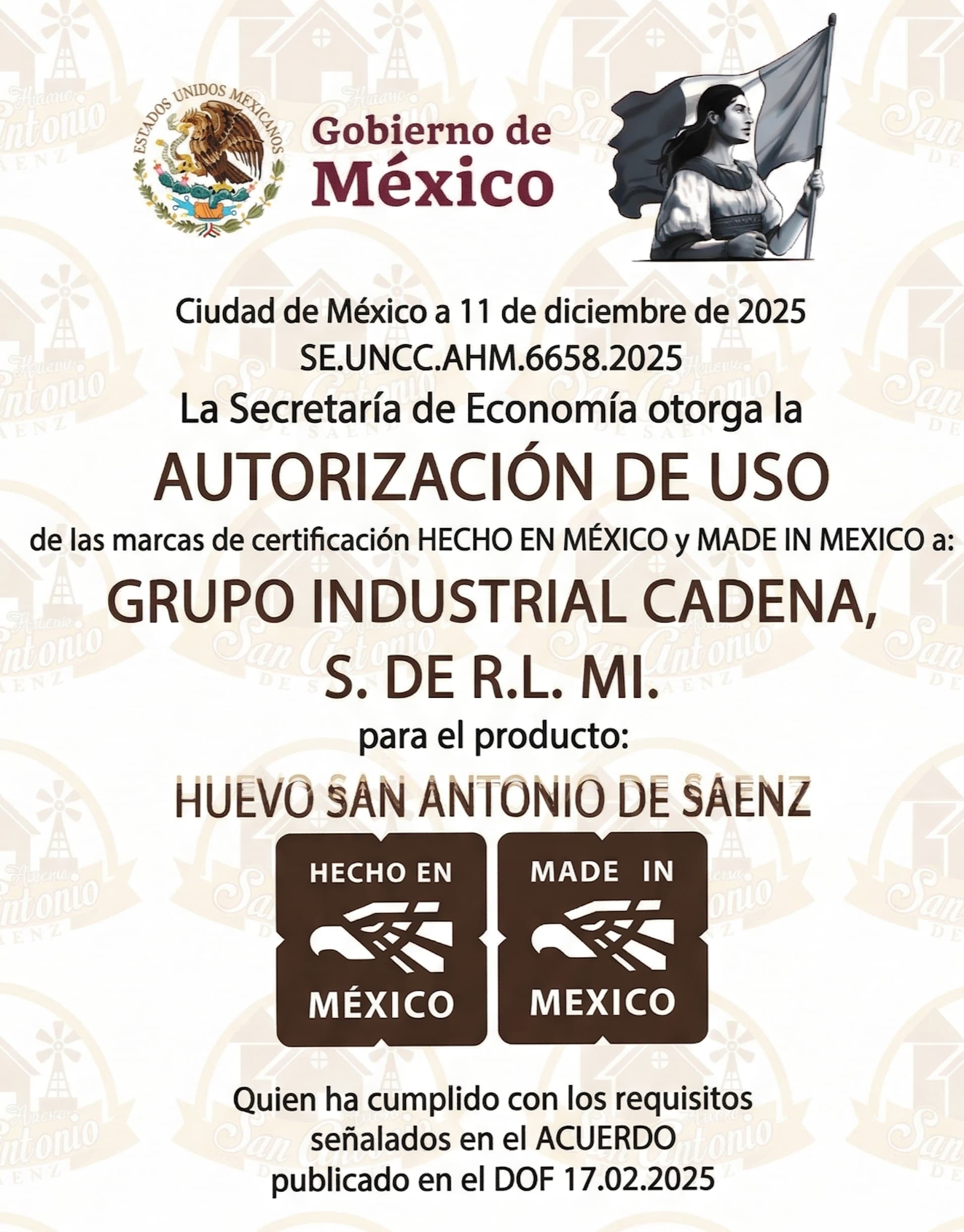 Distintivo Oficial Hecho en México